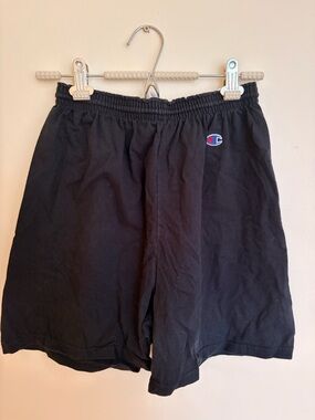 Champion Black Men's Athletic Shorts with Small Logo